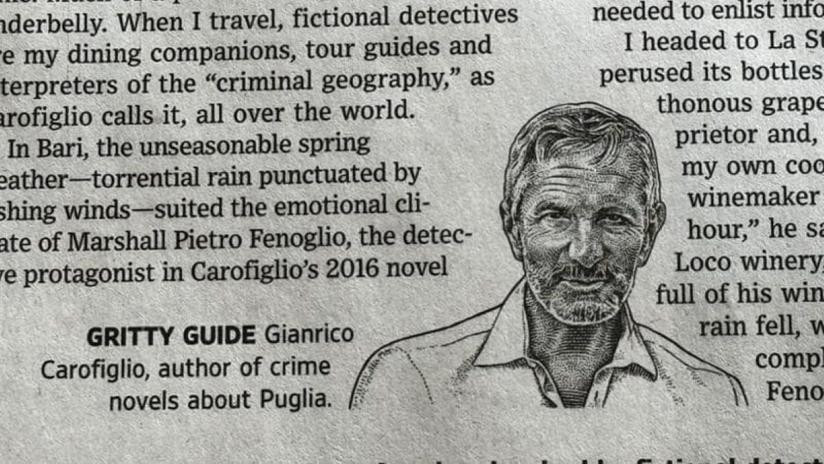 I libri di Carofiglio meglio di una guida turistica: lo dice il Wall Street Journal