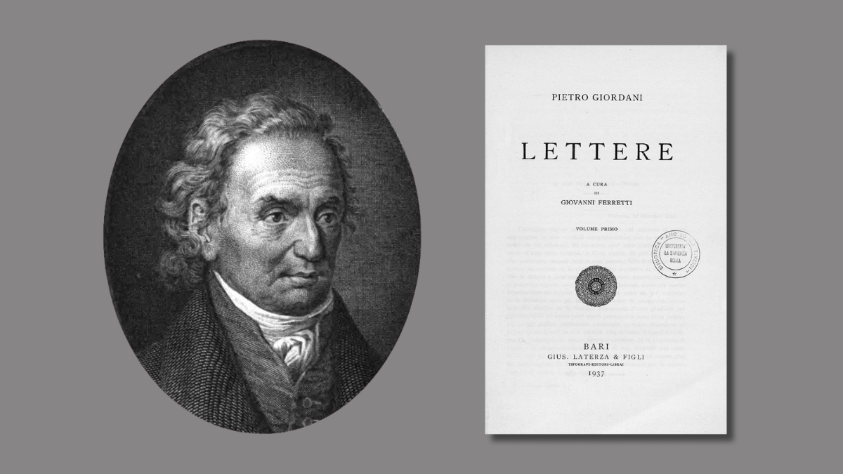 Chi era Pietro Giordani, lo scrittore piacentino che fu amico di Giacomo Leopardi