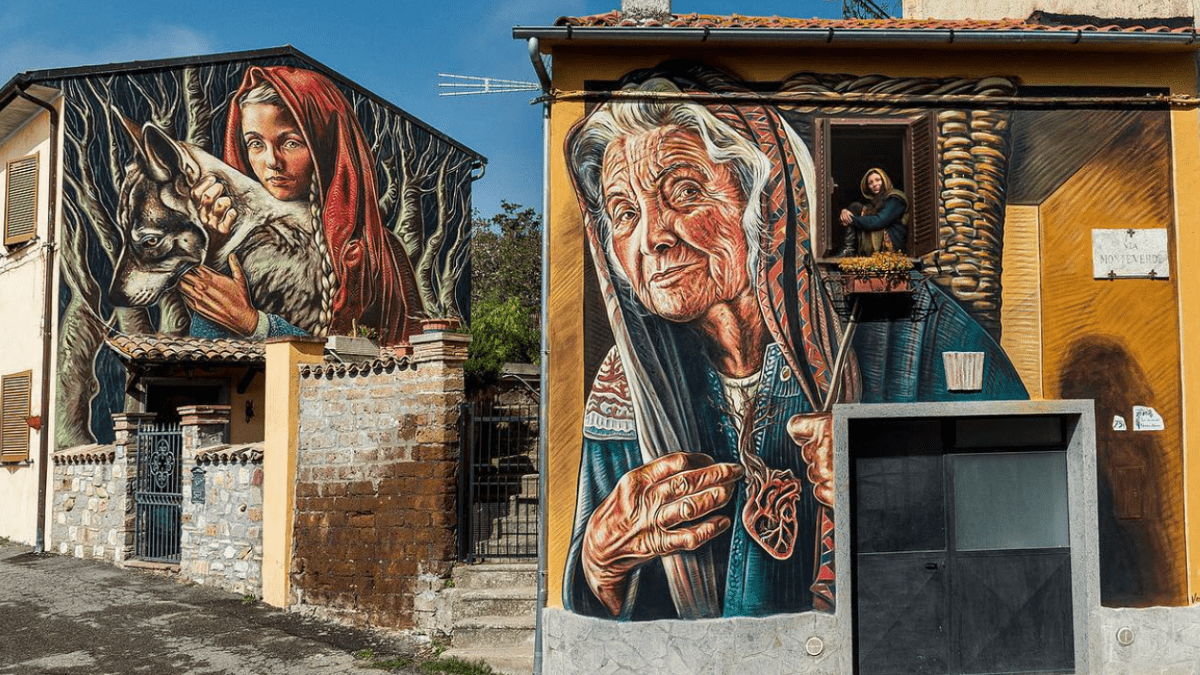 Paese delle Fiabe: i murales delle fiabe di Sant'Angelo di Roccalvecce