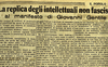 Il “Manifesto degli intellettuali antifascisti” di Benedetto Croce: firmatari e storia